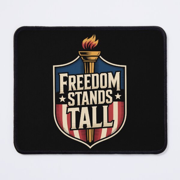 Item preview, Freedom Stands Tall Vintage Liberty Torch Shield designed and sold by OldGloryForge.