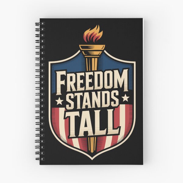 Item preview, Freedom Stands Tall Vintage Liberty Torch Shield designed and sold by OldGloryForge.