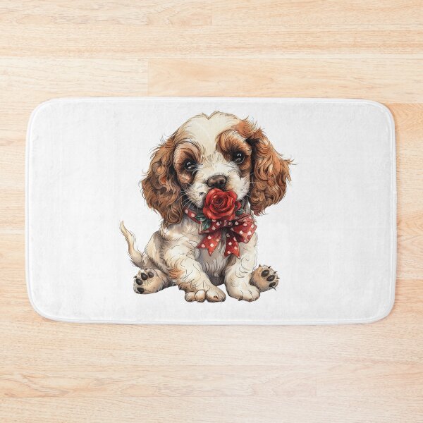 Item preview, English Cocker Spaniel Puppy with Rose designed and sold by Erika Kaisersot.