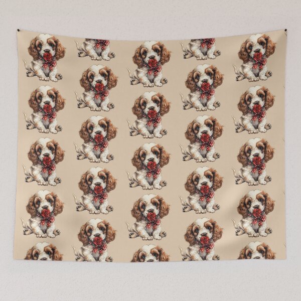 Item preview, English Cocker Spaniel Puppy with Rose designed and sold by Erika Kaisersot.