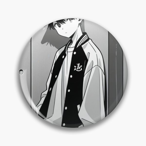 Item preview, Fashion - Man in Black Varsity Jacket Snapback Streetwear Anime Variant 2 designed and sold by AnimeShin.