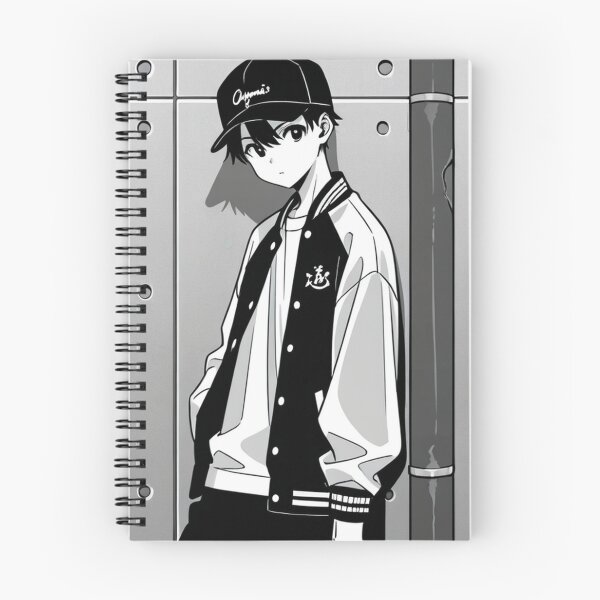 Item preview, Fashion - Man in Black Varsity Jacket Snapback Streetwear Anime Variant 2 designed and sold by AnimeShin.