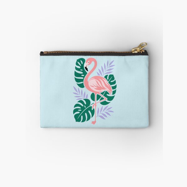 Item preview, Beautiful Pink Flamingo Character In Tropical Leaves designed and sold by GiggleTime.