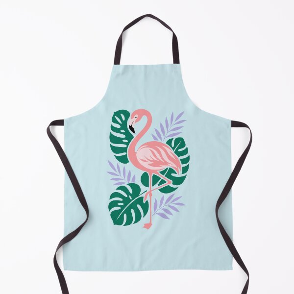 Item preview, Beautiful Pink Flamingo Character In Tropical Leaves designed and sold by GiggleTime.