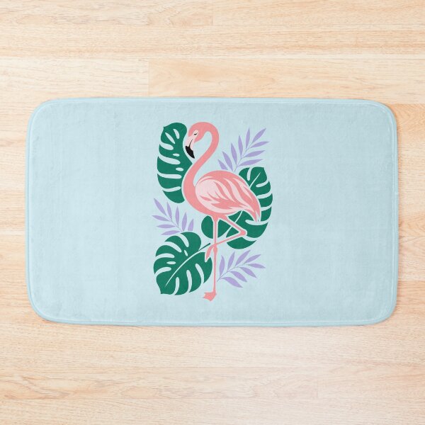Item preview, Beautiful Pink Flamingo Character In Tropical Leaves designed and sold by GiggleTime.