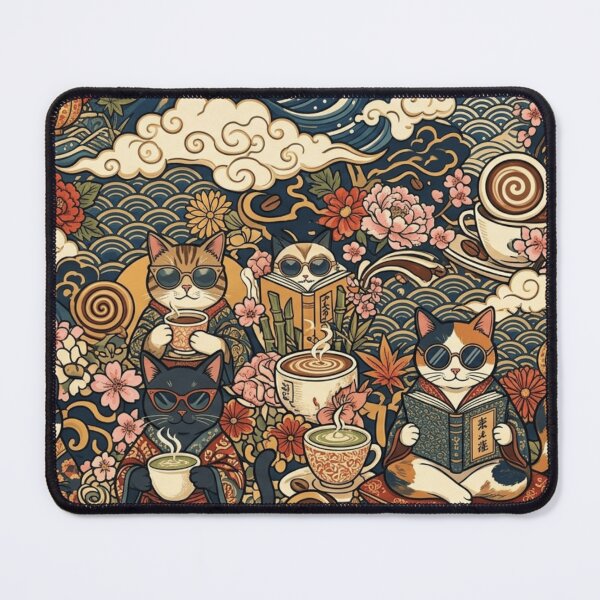 Item preview, Artistic Cat Lifestyle Pattern designed and sold by Imaginarium of Chaos falcon88 .