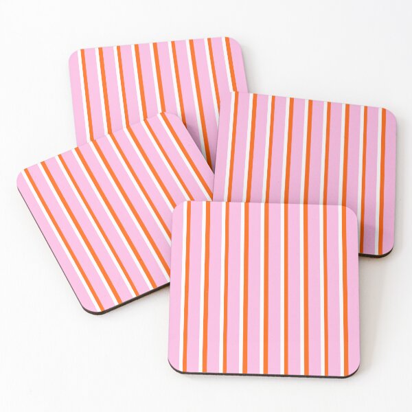 Item preview, Pink with Orange and White Stripes Pattern designed and sold by OneThreeSix.