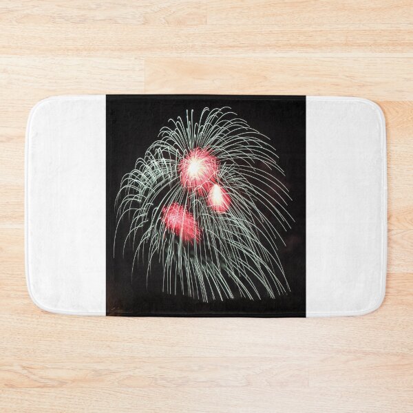 Item preview, Fireworks Burst Over Dark Sky, Long Exposure Celebration Night Display designed and sold by Nmallia.