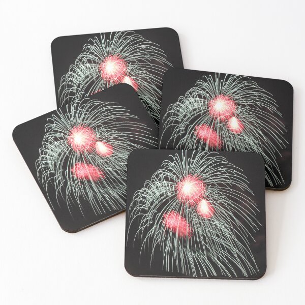Item preview, Fireworks Burst Over Dark Sky, Long Exposure Celebration Night Display designed and sold by Nmallia.