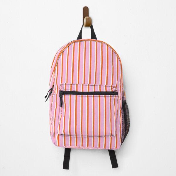 Item preview, Pink with Orange and White Stripes Pattern designed and sold by OneThreeSix.
