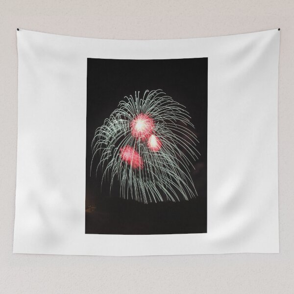 Item preview, Fireworks Burst Over Dark Sky, Long Exposure Celebration Night Display designed and sold by Nmallia.