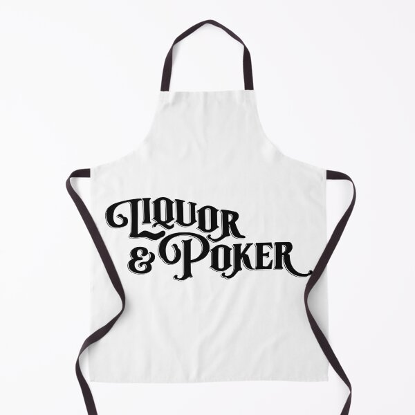 Item preview, Liquor and Poker get lucky drinking and gambling black text designed and sold by Winner Chicken Dinner Designs.