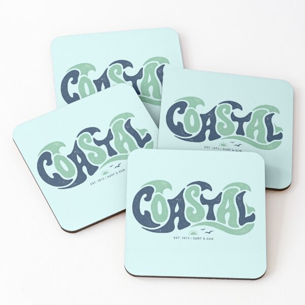Item preview, Coastal – Groovy Coastal Word Design designed and sold by Sea Gem.