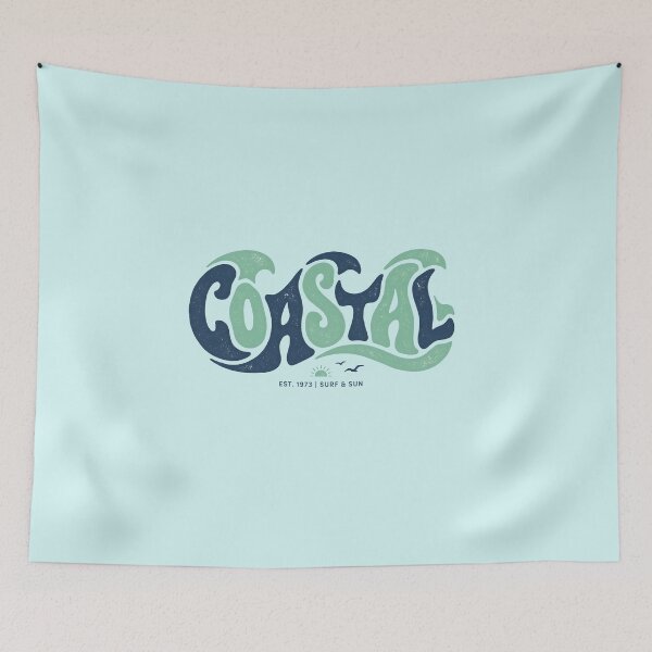 Item preview, Coastal – Groovy Coastal Word Design designed and sold by Sea Gem.
