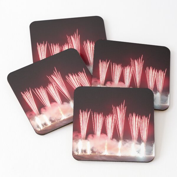 Item preview, Fireworks Burst Over Dark Sky, Long Exposure Celebration Night Display designed and sold by Nmallia.