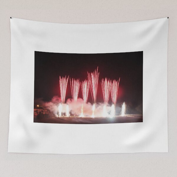 Item preview, Fireworks Burst Over Dark Sky, Long Exposure Celebration Night Display designed and sold by Nmallia.