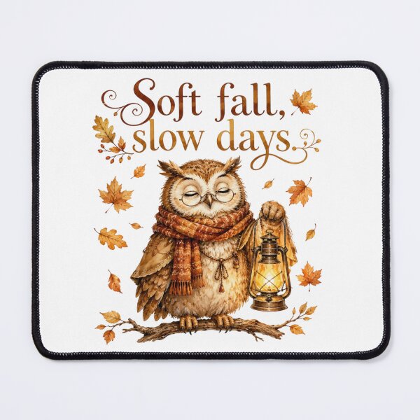 Item preview, Soft Fall Slow Days Cute Owl Autumn Lantern Cottagecore designed and sold by AQUILAKREO.