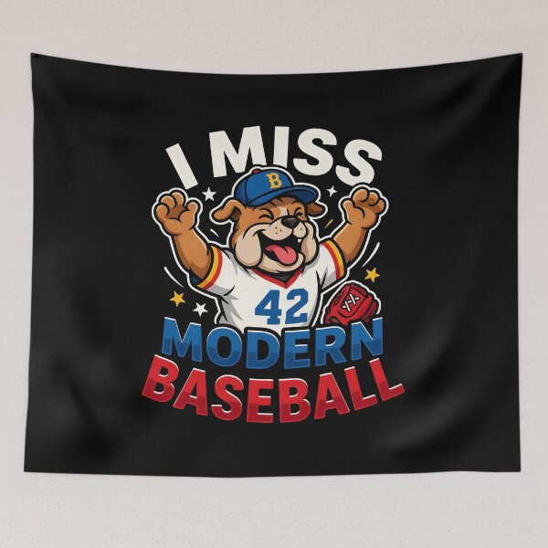 Item preview, I Miss Modern Baseball Funny Dog Meme for Baseball Fans designed and sold by Redgiant87x.