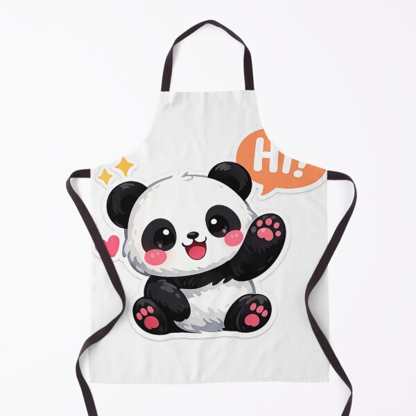 Item preview, Cute Panda Saying Hi Sticker | Kawaii Panda | Adorable Animal Design designed and sold by Nilucreations.