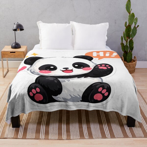 Item preview, Cute Panda Saying Hi Sticker | Kawaii Panda | Adorable Animal Design designed and sold by Nilucreations.