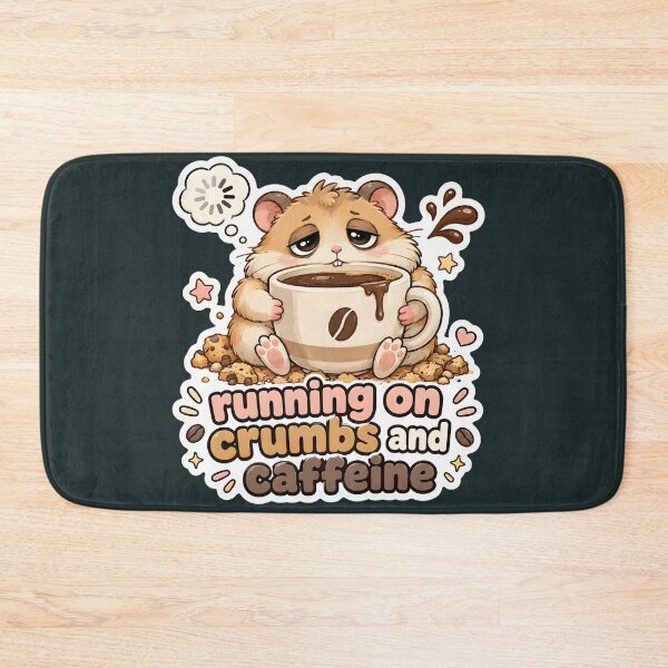 Item preview, Running on Crumbs and Caffeine Hamster designed and sold by SRY SHOP.