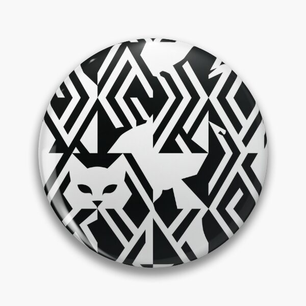 Item preview, Hidden Cat Optical Illusion Pattern | Negative Space Cat Design designed and sold by Rovano.