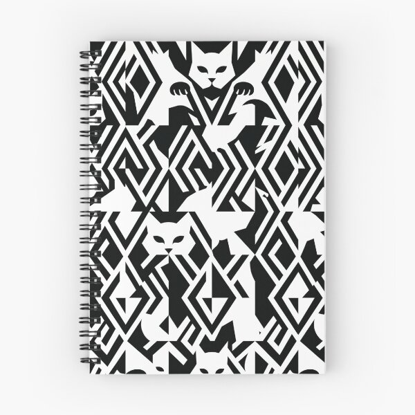 Item preview, Hidden Cat Optical Illusion Pattern | Negative Space Cat Design designed and sold by Rovano.