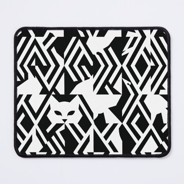 Item preview, Hidden Cat Optical Illusion Pattern | Negative Space Cat Design designed and sold by Rovano.