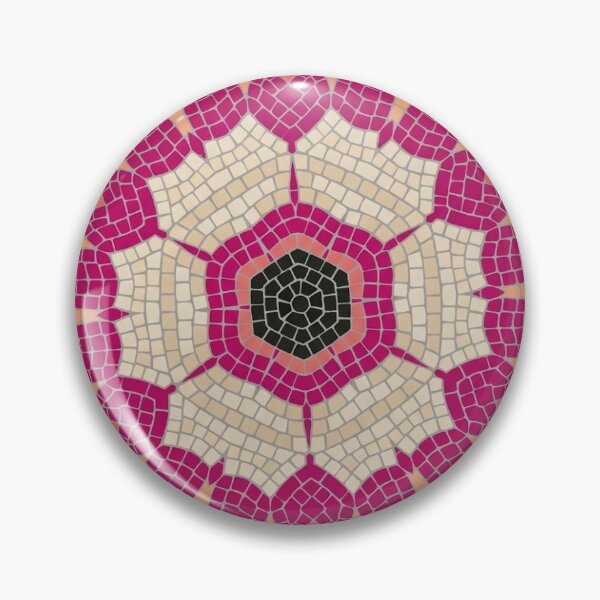 Item preview, "Mediterranean Bloom" Artistic Decorative Tile – Vibrant Geometric Ceramic  designed and sold by AirCrayons27.