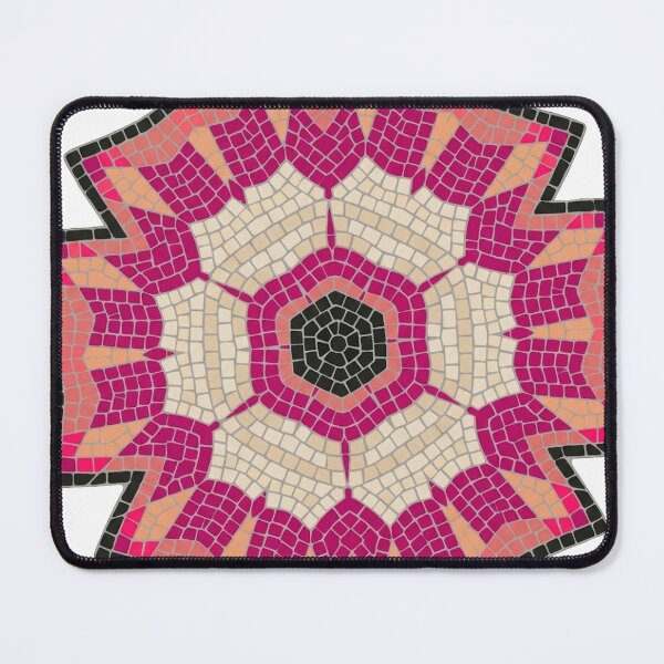 Item preview, "Mediterranean Bloom" Artistic Decorative Tile – Vibrant Geometric Ceramic designed and sold by AirCrayons27.