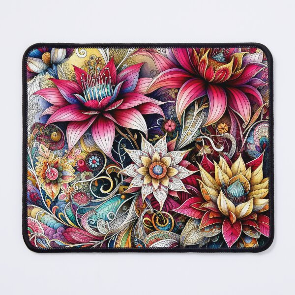 Item preview, Whimsical Zentangle Flowers designed and sold by Beyond The Canvas.