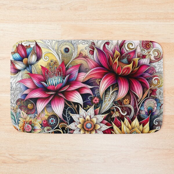 Item preview, Whimsical Zentangle Flowers designed and sold by Beyond The Canvas.