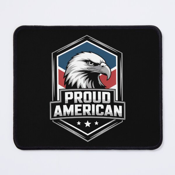 Item preview, Proud American 3D Hexagon Patriot Eagle Badge designed and sold by OldGloryForge.
