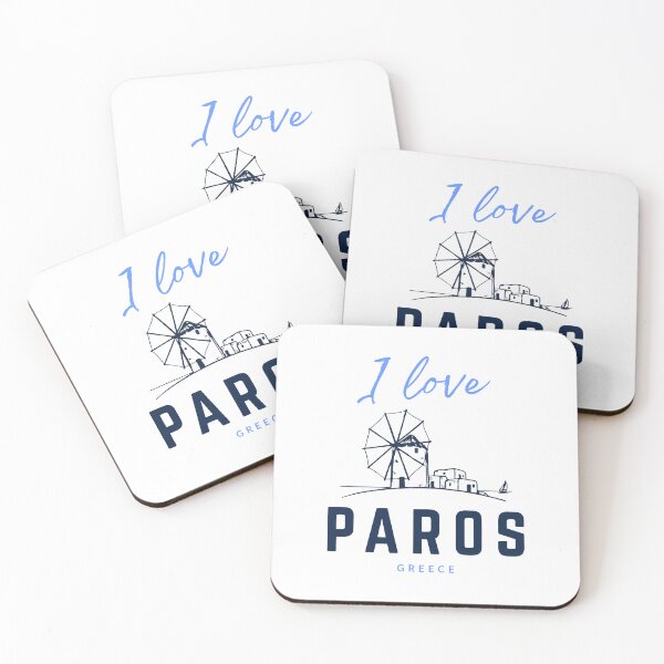 Item preview, I Love Paros Minimalist Greek Island Design No2 designed and sold by angelisart.