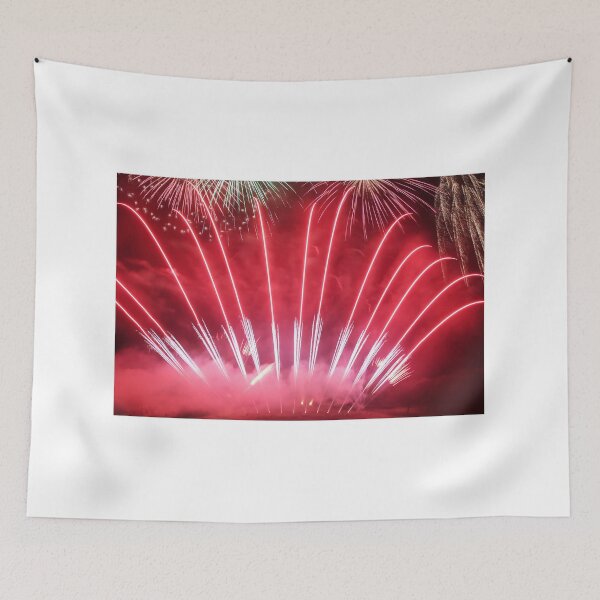 Item preview, Fireworks Burst Over Dark Sky, Long Exposure Celebration Night Display designed and sold by Nmallia.