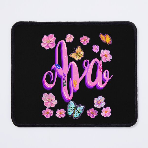 Item preview, Ava name with flowers - pink floral butterfly aesthetic  designed and sold by Artonmytee.