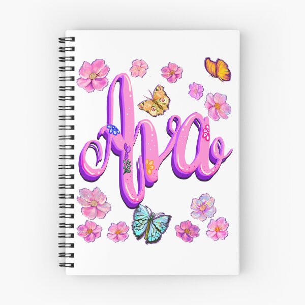 Item preview, Ava name with flowers - pink floral butterfly aesthetic  designed and sold by Artonmytee.