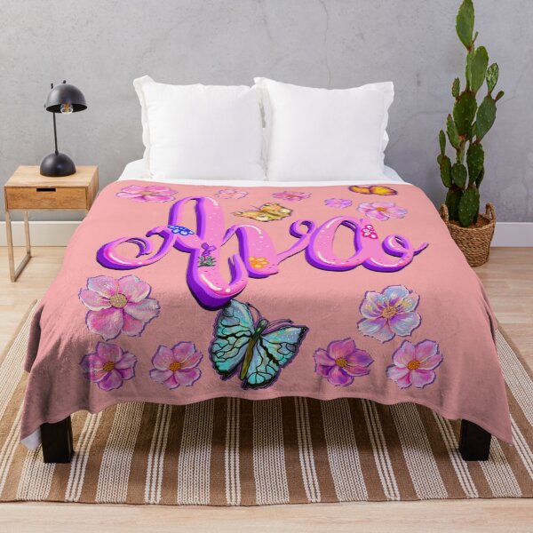 Item preview, Ava name with flowers - pink floral butterfly aesthetic designed and sold by Artonmytee.