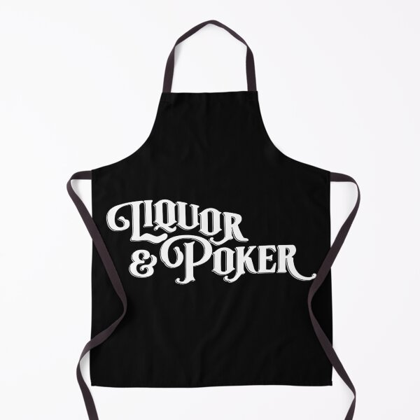 Item preview, Liquor and Poker get lucky drinking and gambling white text designed and sold by Winner Chicken Dinner Designs.