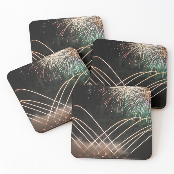 Item preview, Fireworks Burst Over Dark Sky, Long Exposure Celebration Night Display designed and sold by Nmallia.