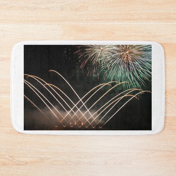 Item preview, Fireworks Burst Over Dark Sky, Long Exposure Celebration Night Display designed and sold by Nmallia.