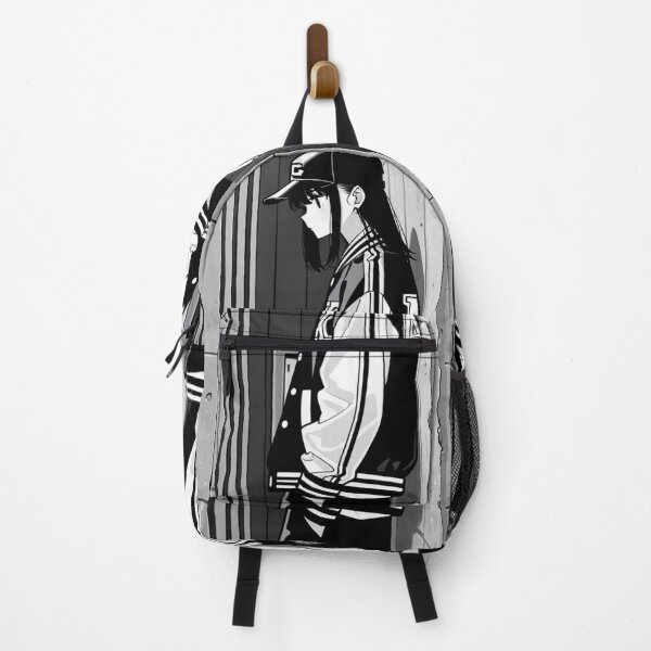 Item preview, Fashion - Man in Black Varsity Jacket Snapback Streetwear Anime Variant 3 designed and sold by AnimeShin.