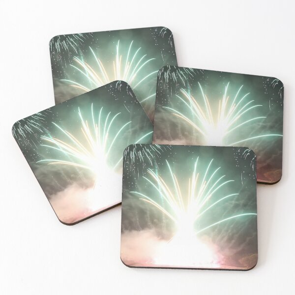 Item preview, Fireworks Burst Over Dark Sky, Long Exposure Celebration Night Display designed and sold by Nmallia.