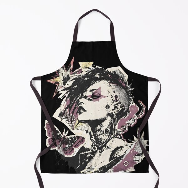Item preview, Punk Cyber Girl With Butterfly Collage And Grunge Street Style Graphic designed and sold by Craft Design Alchemy.