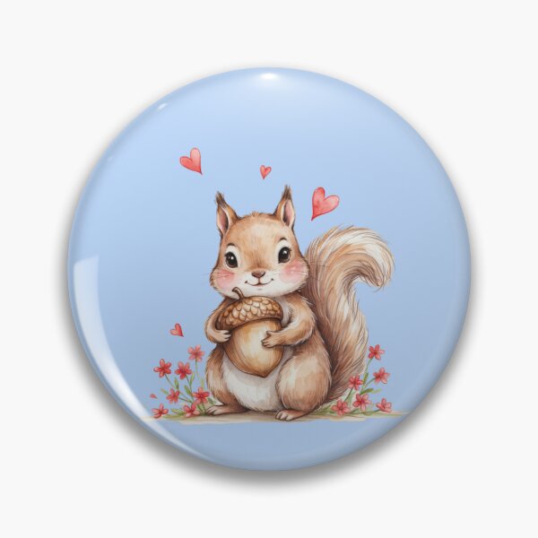 Item preview, An adorable baby squirrel rendered in a whimsical sketchbook illustration style with delicate pencil lines and gentle watercolor coloring. designed and sold by 123ks.