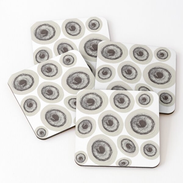 Item preview, Surreal Sketchbook Eyes Pattern in Dark Grunge Aesthetic designed and sold by BeesBarn.