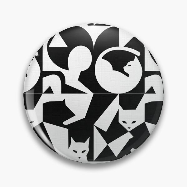 Item preview, Optical Illusion Hidden Cat  Pattern | Negative Space Cat Design designed and sold by Rovano.