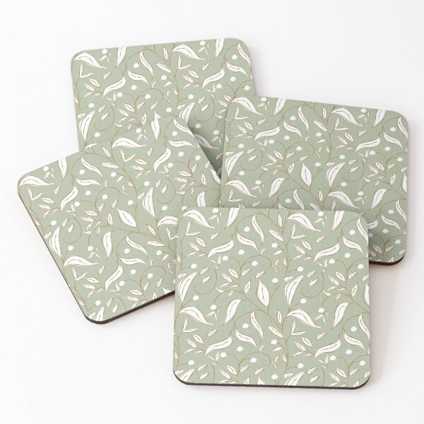 Item preview, Scandi Trailing Floral Botanical Vine Sage Green designed and sold by susycosta.
