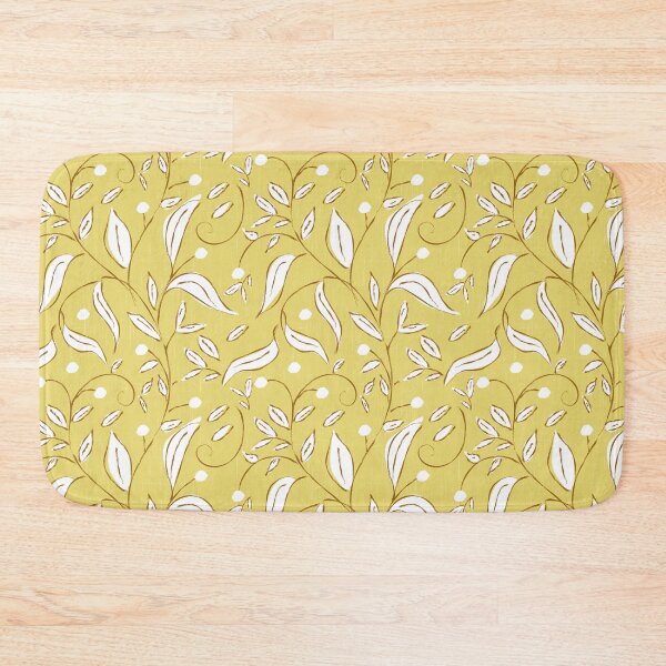 Item preview, Scandi Trailing Floral Botanical Vine Butter Yellow designed and sold by susycosta.