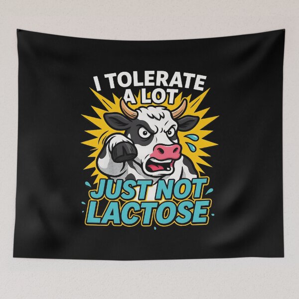 Item preview, I Tolerate A Lot Just Not Lactose Funny Dairy Free Sarcastic Humor designed and sold by Redgiant87x.